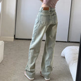 Retro Wide New Spring/Summer High Waist Loose Slim Straight Trouser